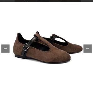 Blublonc Carmen velvet T- strap Mary Jane’s 35